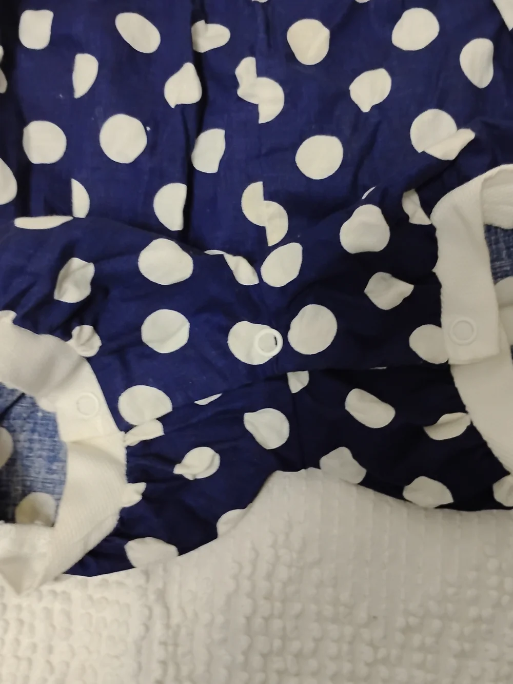 Vintage Blue Polka Dot Roanna Romper 18m Made In The USA